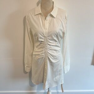 Reformation NWT Rouched shirt dress